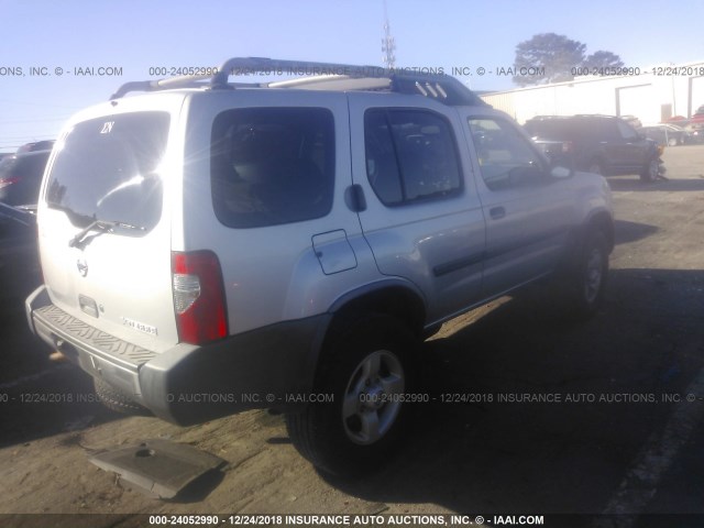 5N1ED28T24C635239 - 2004 NISSAN XTERRA XE/SE SILVER photo 4