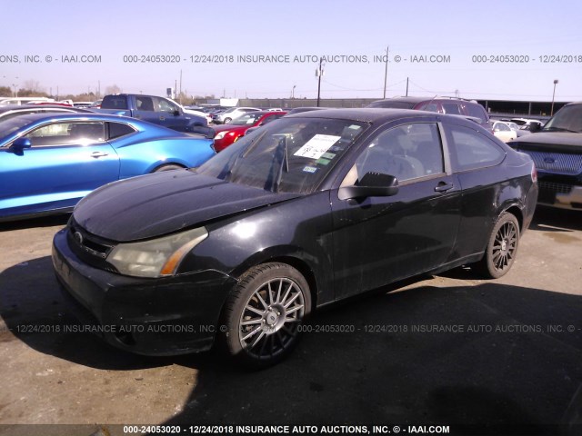 1FAHP3DN2AW134146 - 2010 FORD FOCUS SES BLACK photo 2