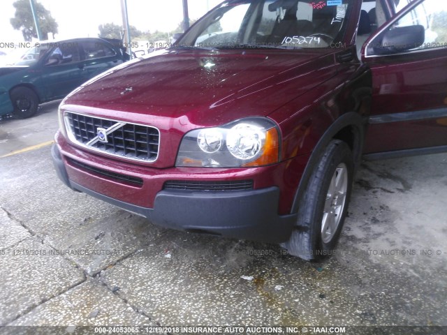 YV1CY59H441105274 - 2004 VOLVO XC90 RED photo 6