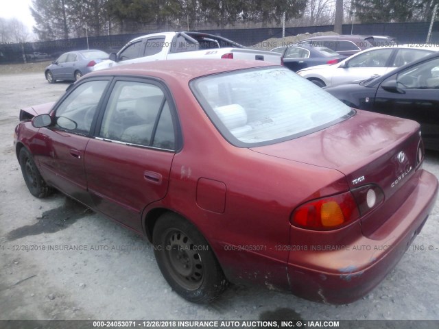 2T1BR12E61C447890 - 2001 TOYOTA COROLLA CE/LE/S RED photo 3