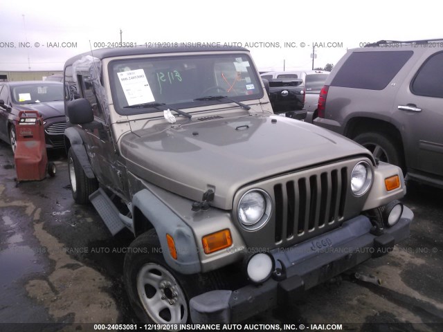 1J4FA49S24P795370 - 2004 JEEP WRANGLER / TJ SPORT BROWN photo 1