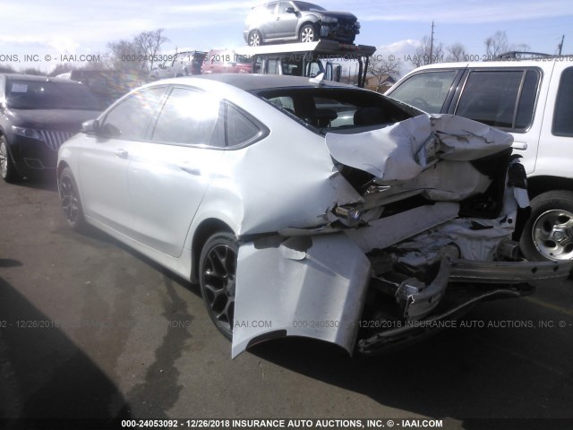 1C3CCCBB8FN550664 - 2015 CHRYSLER 200 S WHITE photo 3