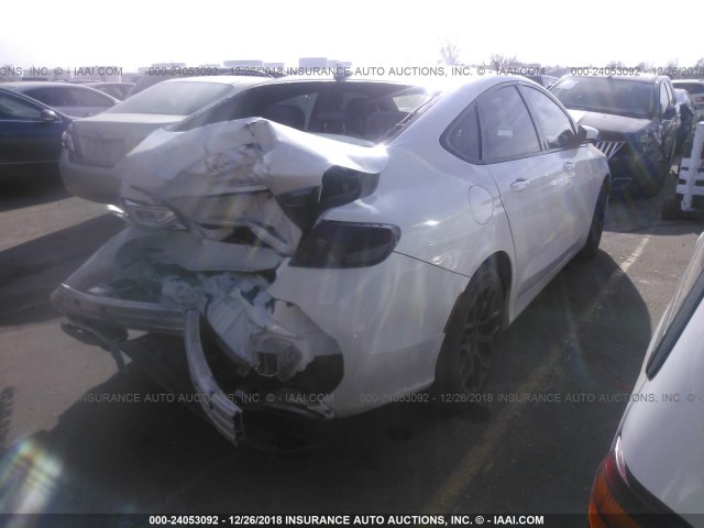 1C3CCCBB8FN550664 - 2015 CHRYSLER 200 S WHITE photo 4