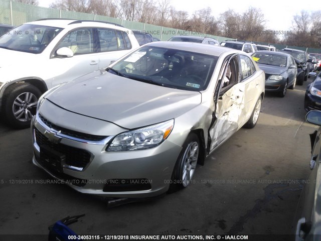 1G11C5SL1FF107184 - 2015 CHEVROLET MALIBU 1LT GOLD photo 2