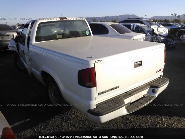 1GTCS14H838175292 - 2003 GMC SONOMA WHITE photo 3