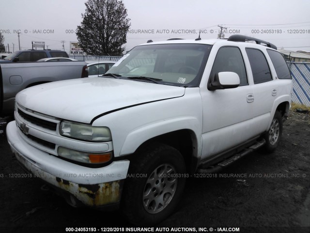 1GNEK13T44R149774 - 2004 CHEVROLET TAHOE K1500 WHITE photo 2