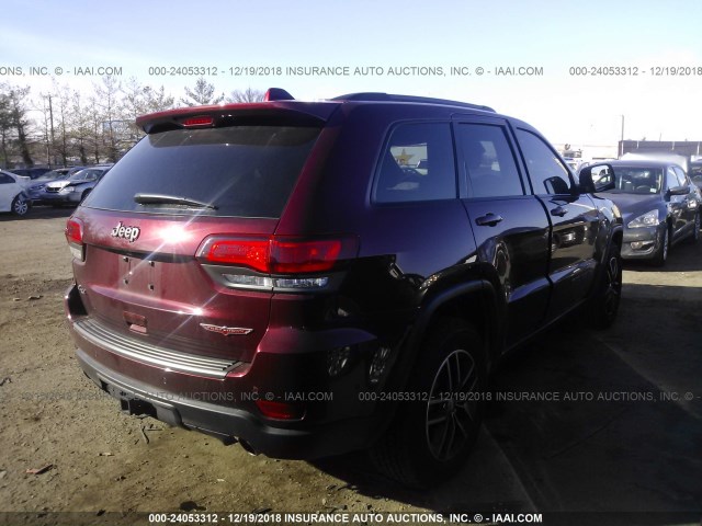 1C4RJFLG1JC102374 - 2018 JEEP GRAND CHEROKEE TRAILHAWK BURGUNDY photo 4