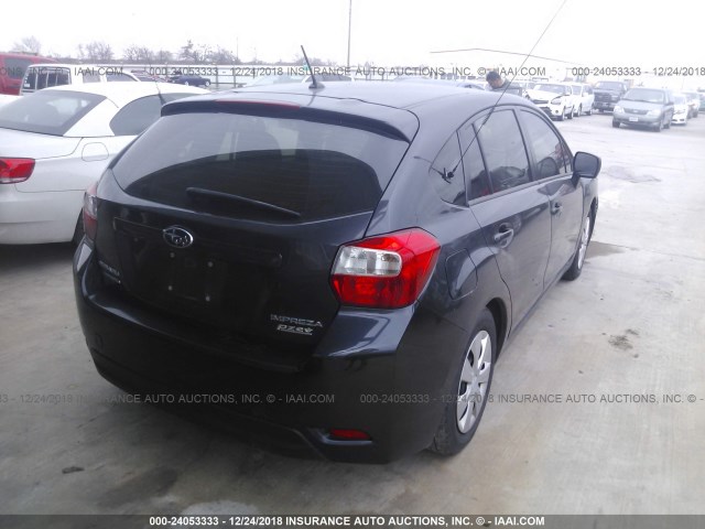 JF1GPAA64D2215027 - 2013 SUBARU IMPREZA GRAY photo 4