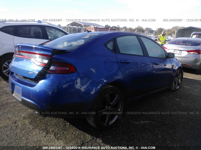 1C3CDFEB8ED866421 - 2014 DODGE DART GT BLUE photo 4