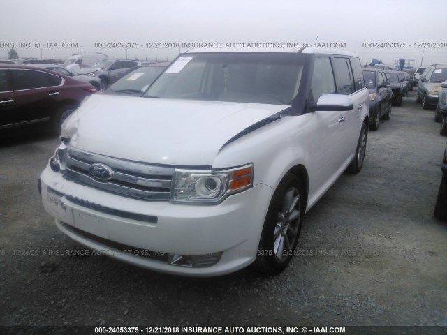 2FMGK5DC0BBD32804 - 2011 FORD FLEX LIMITED WHITE photo 2