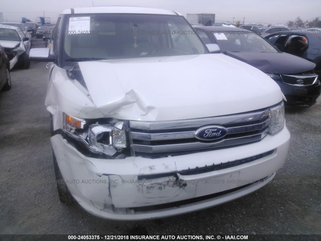 2FMGK5DC0BBD32804 - 2011 FORD FLEX LIMITED WHITE photo 6