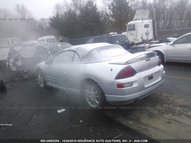 4A3AE55H21E005879 - 2001 MITSUBISHI ECLIPSE SPYDER GT SILVER photo 3