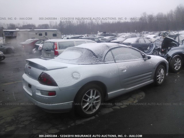 4A3AE55H21E005879 - 2001 MITSUBISHI ECLIPSE SPYDER GT SILVER photo 4