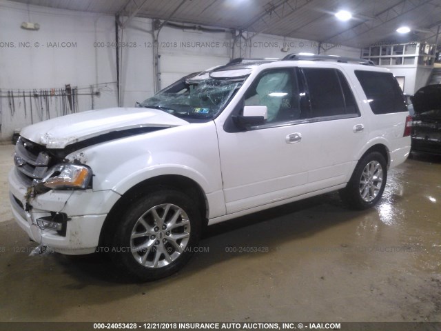 1FMJU2AT6HEA27856 - 2017 FORD EXPEDITION LIMITED WHITE photo 2