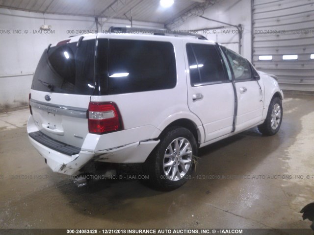 1FMJU2AT6HEA27856 - 2017 FORD EXPEDITION LIMITED WHITE photo 4