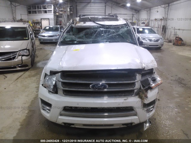 1FMJU2AT6HEA27856 - 2017 FORD EXPEDITION LIMITED WHITE photo 6