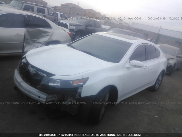 19UUA8F5XEA006293 - 2014 ACURA TL TECH WHITE photo 2
