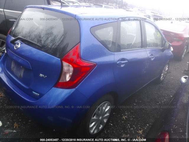 3N1CE2CP2GL360132 - 2016 NISSAN VERSA NOTE S/S PLUS/SV/SL/SR BLUE photo 4