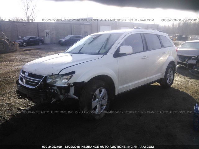 3C4PDCBG3CT368498 - 2012 DODGE JOURNEY SXT WHITE photo 2