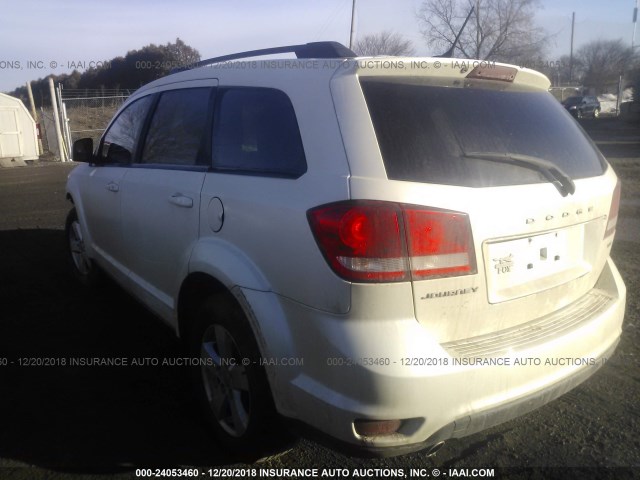 3C4PDCBG3CT368498 - 2012 DODGE JOURNEY SXT WHITE photo 3