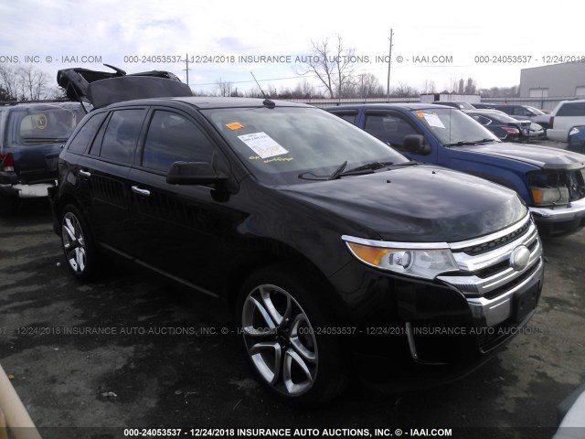 2FMDK3JC9BBB47453 - 2011 FORD EDGE SEL BLACK photo 1