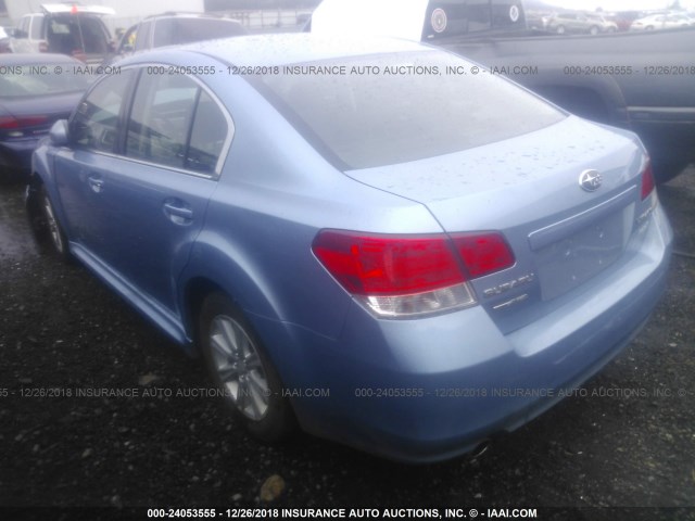 4S3BMBC67B3260812 - 2011 SUBARU LEGACY 2.5I PREMIUM BLUE photo 3