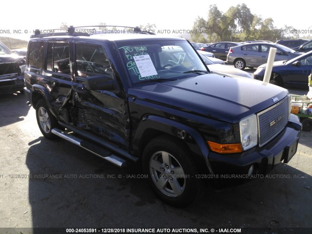 1J8HG48K36C252403 - 2006 JEEP COMMANDER BLACK photo 1