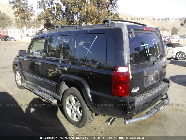 1J8HG48K36C252403 - 2006 JEEP COMMANDER BLACK photo 3