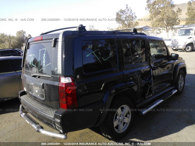 1J8HG48K36C252403 - 2006 JEEP COMMANDER BLACK photo 4