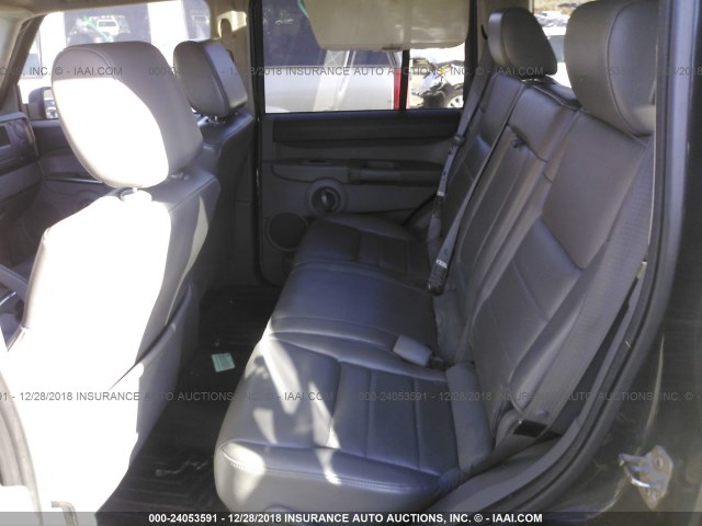 1J8HG48K36C252403 - 2006 JEEP COMMANDER BLACK photo 8