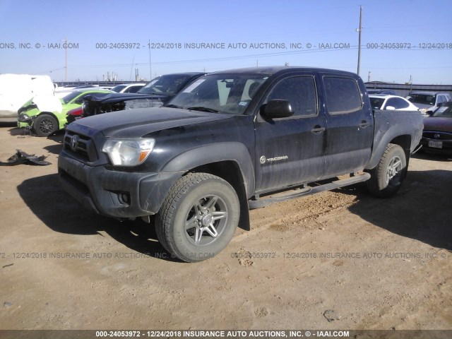 5TFJU4GN8DX046870 - 2013 TOYOTA TACOMA DOUBLE CAB PRERUNNER BLACK photo 2
