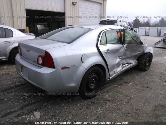1G1ZA5E05AF290527 - 2010 CHEVROLET MALIBU LS SILVER photo 4