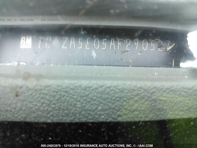 1G1ZA5E05AF290527 - 2010 CHEVROLET MALIBU LS SILVER photo 9