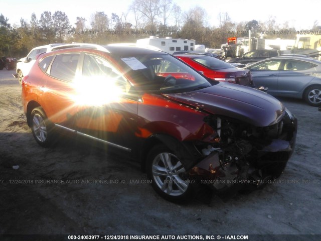 JN8AS5MT6DW516306 - 2013 NISSAN ROGUE S/SV RED photo 1