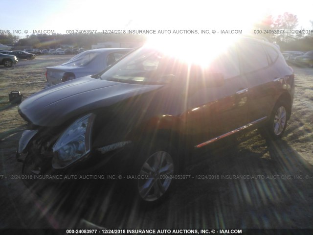 JN8AS5MT6DW516306 - 2013 NISSAN ROGUE S/SV RED photo 2