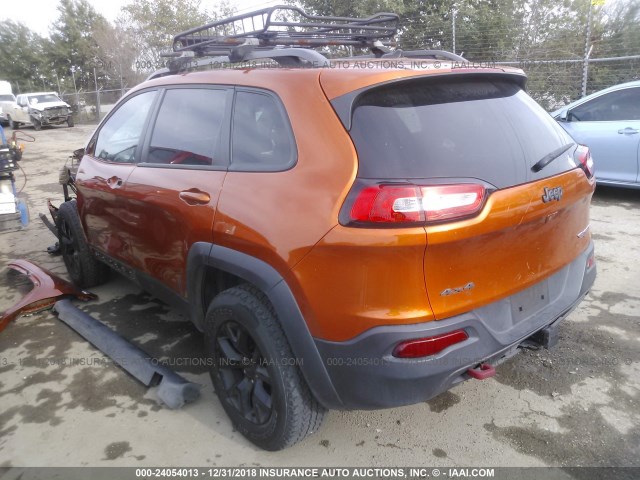 1C4PJMBB6FW520694 - 2015 JEEP CHEROKEE TRAILHAWK 橙色 照片 3