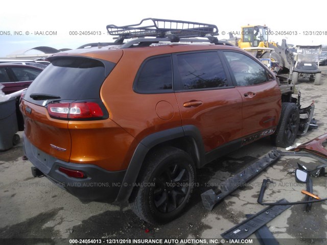 1C4PJMBB6FW520694 - 2015 JEEP CHEROKEE TRAILHAWK 橙色 照片 4