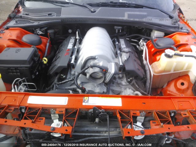 2B3LJ74WX9H588033 - 2009 DODGE CHALLENGER SRT-8 ORANGE photo 10