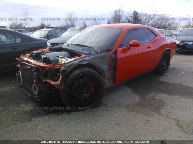 2B3LJ74WX9H588033 - 2009 DODGE CHALLENGER SRT-8 ORANGE photo 2