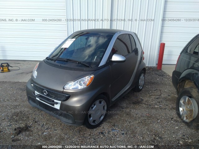 WMEEJ3BA6EK753247 - 2014 SMART FORTWO PURE/PASSION SILVER photo 2