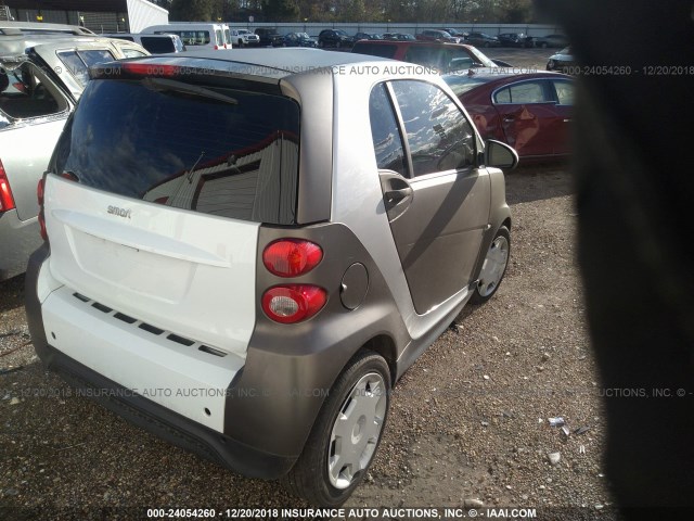 WMEEJ3BA6EK753247 - 2014 SMART FORTWO PURE/PASSION SILVER photo 4