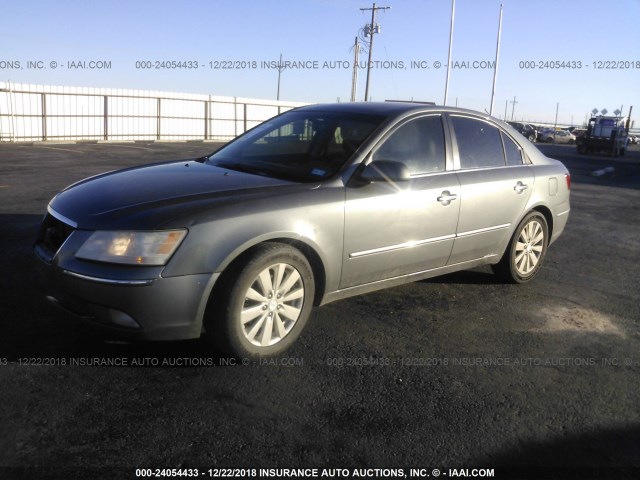 5NPEU46F59H436307 - 2009 HYUNDAI SONATA SE/LIMITED GRAY photo 2