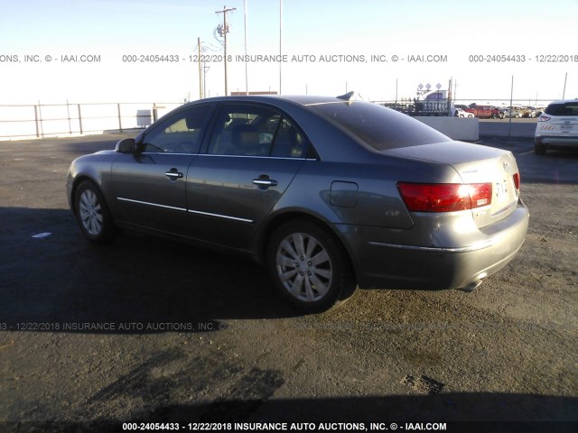 5NPEU46F59H436307 - 2009 HYUNDAI SONATA SE/LIMITED GRAY photo 3