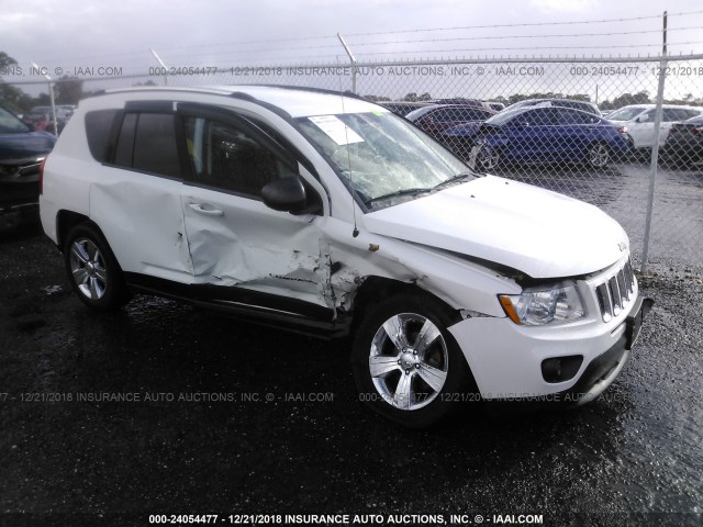 1C4NJDBB9CD541490 - 2012 JEEP COMPASS SPORT WHITE photo 1