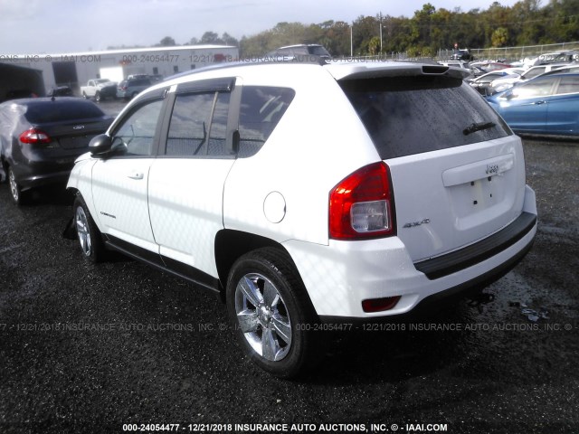 1C4NJDBB9CD541490 - 2012 JEEP COMPASS SPORT WHITE photo 3