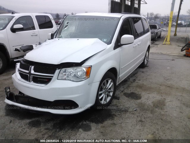 2C4RDGCG9ER120924 - 2014 DODGE GRAND CARAVAN SXT WHITE photo 2