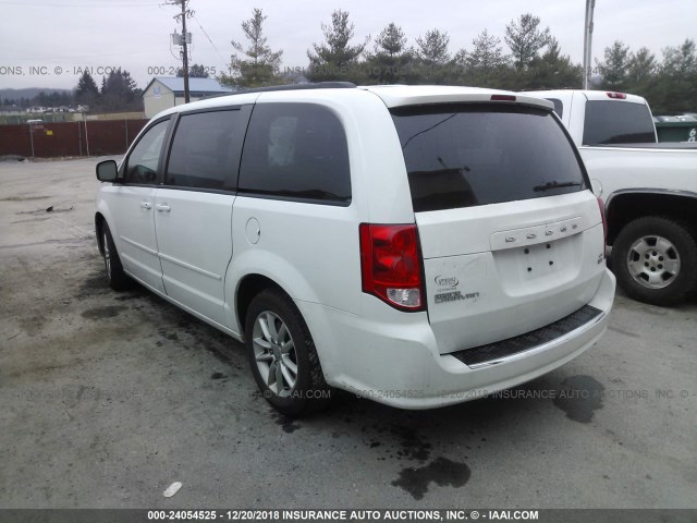 2C4RDGCG9ER120924 - 2014 DODGE GRAND CARAVAN SXT WHITE photo 3