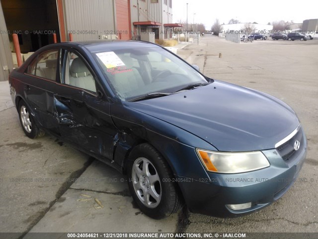 5NPEU46F46H071680 - 2006 HYUNDAI SONATA GLS/LX BLUE photo 1