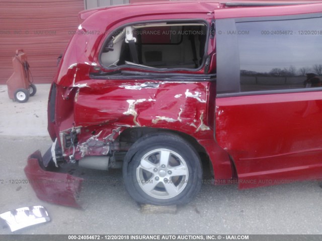 2C4RDGCG7DR522794 - 2013 DODGE GRAND CARAVAN SXT RED photo 6