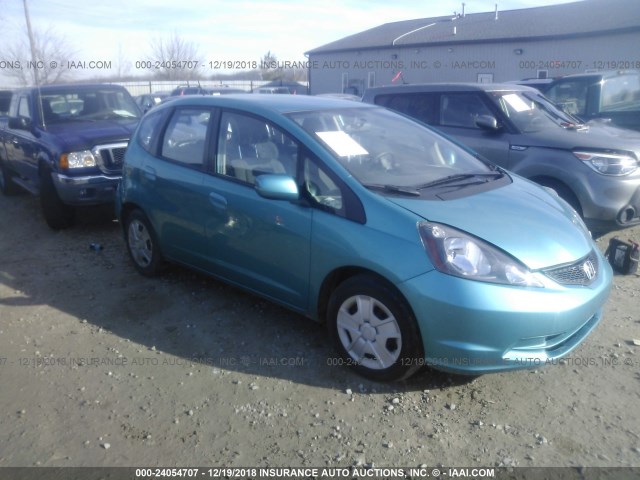 JHMGE8H3XDC057662 - 2013 HONDA FIT TEAL photo 1